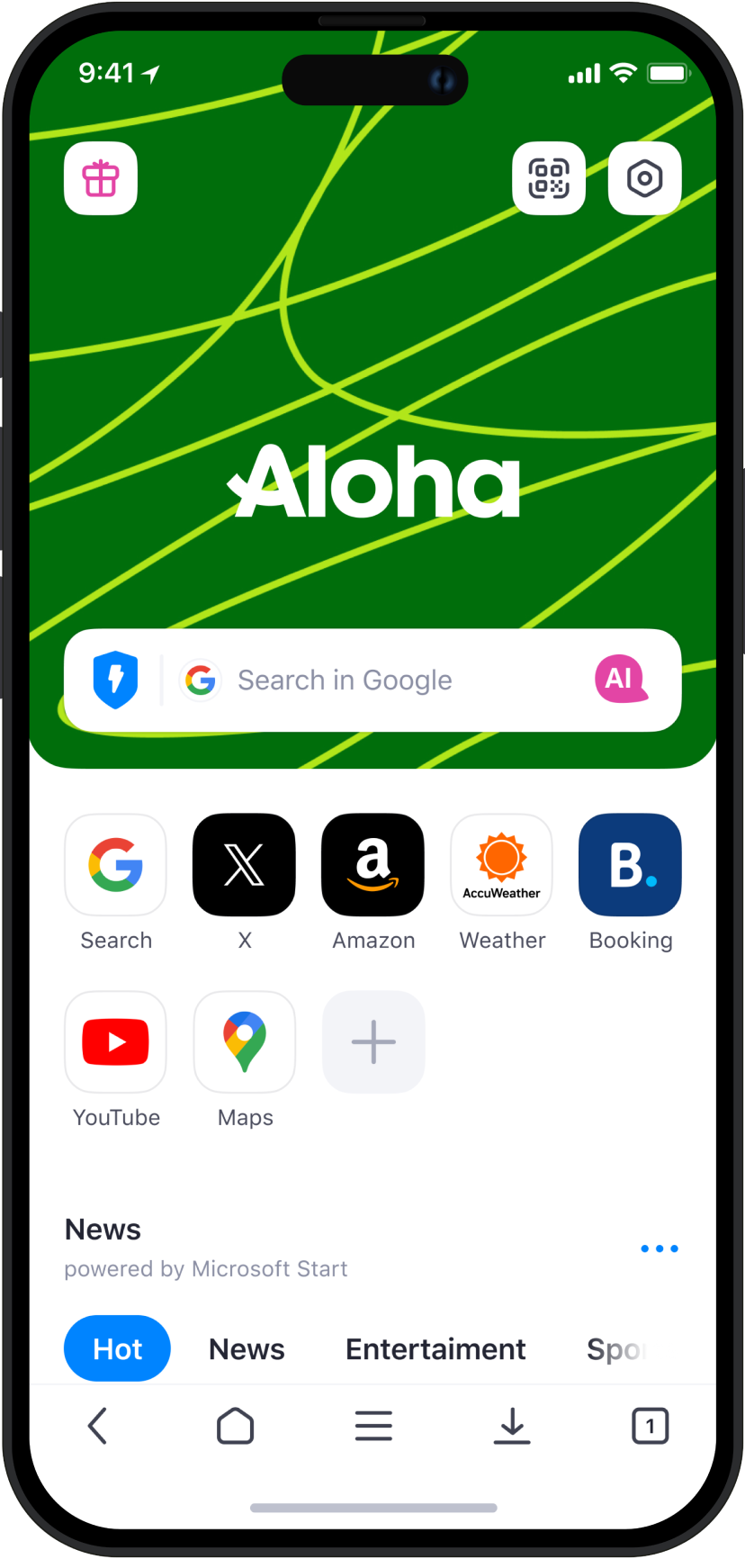 AdBlock is built into Aloha Browser and increases your privacy